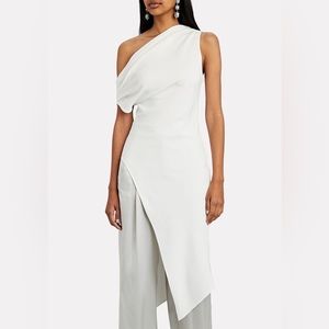 Cushnie (et Ochs) White One Shouldered Draped Tunic. Perfect condition.